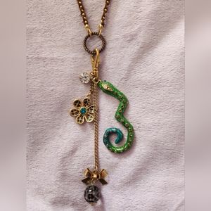 Betsey Johnson Jungle Fever Snake Necklace
